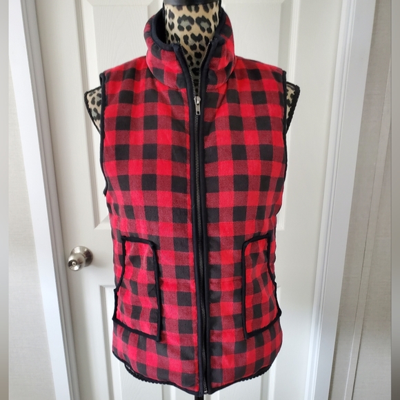 Staccato Jackets & Blazers - Staccato Buffalo Plaid Puffer Vest